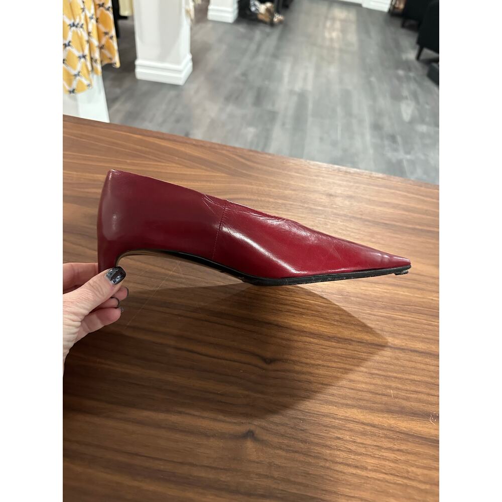 Jil Sander Kitten Heel Leather Pump Size 39(9) - Picture 10 of 11